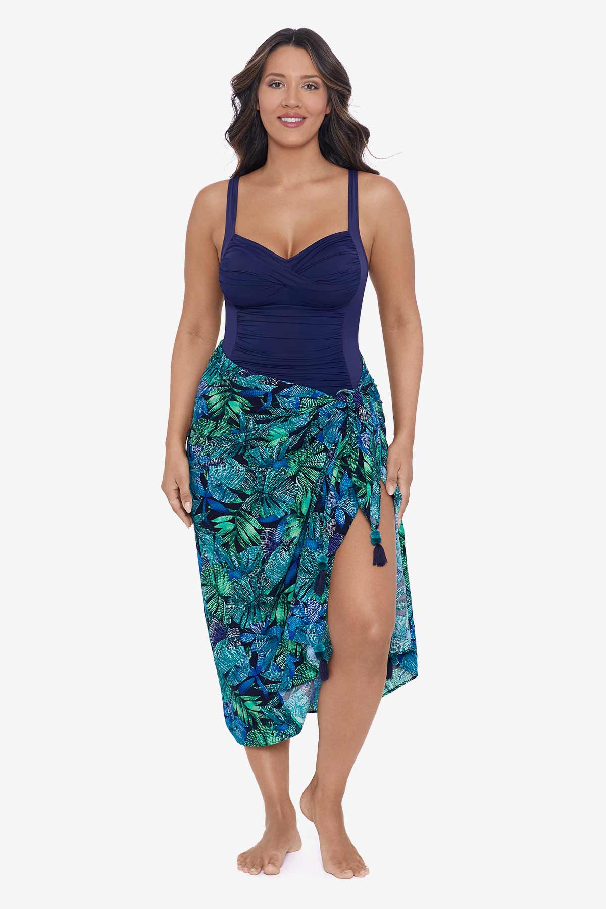 Womens Under My Wing Cross Over Sarong One Piece