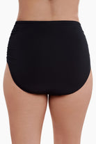 Back of black swim bottoms