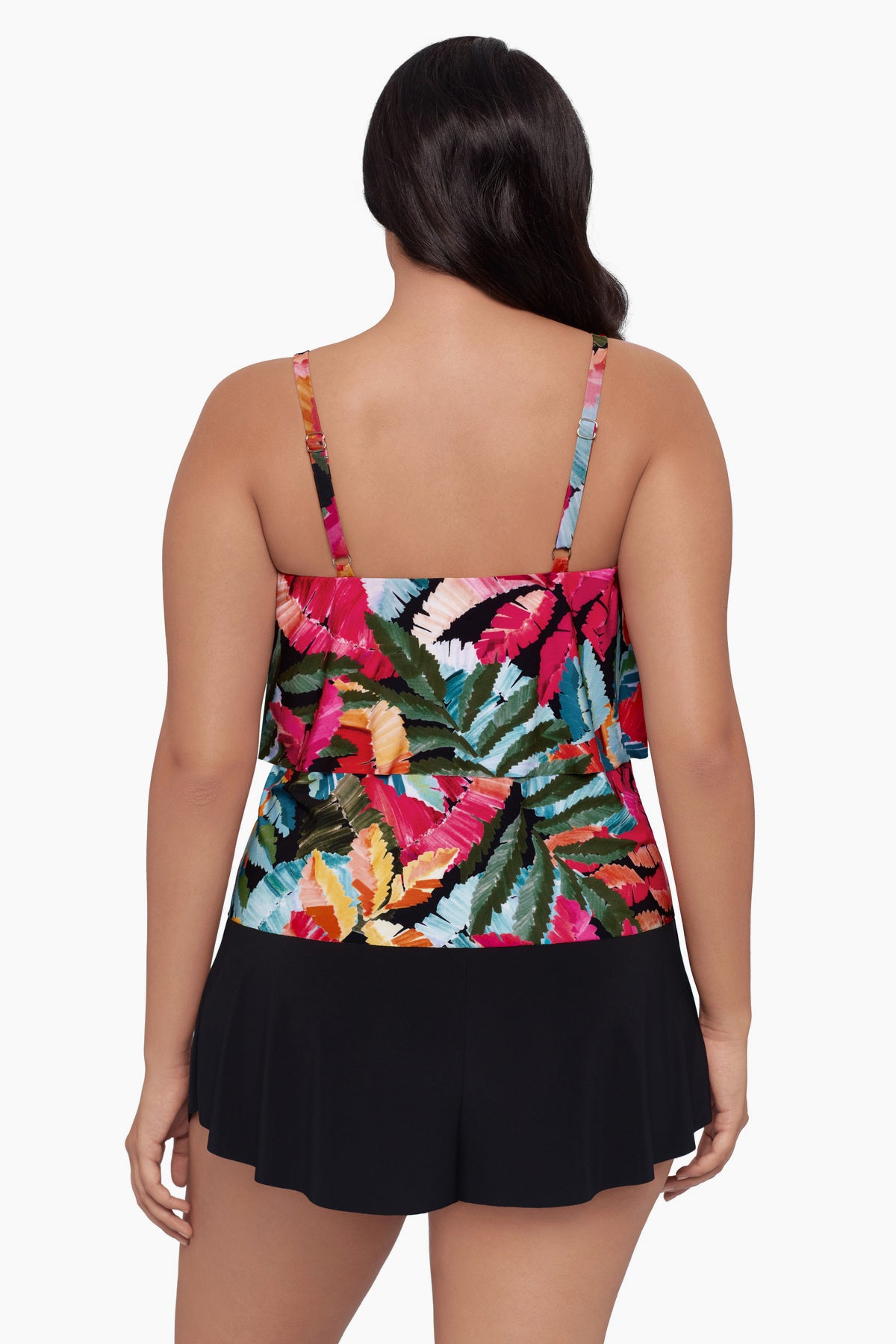 Woman faced away to show detail of swim romper