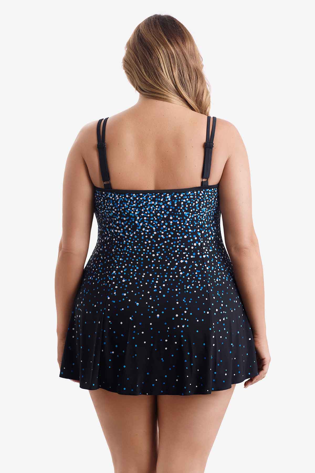 Longitude Plus Size Princess Seam Long Torso One Piece Swim Dress