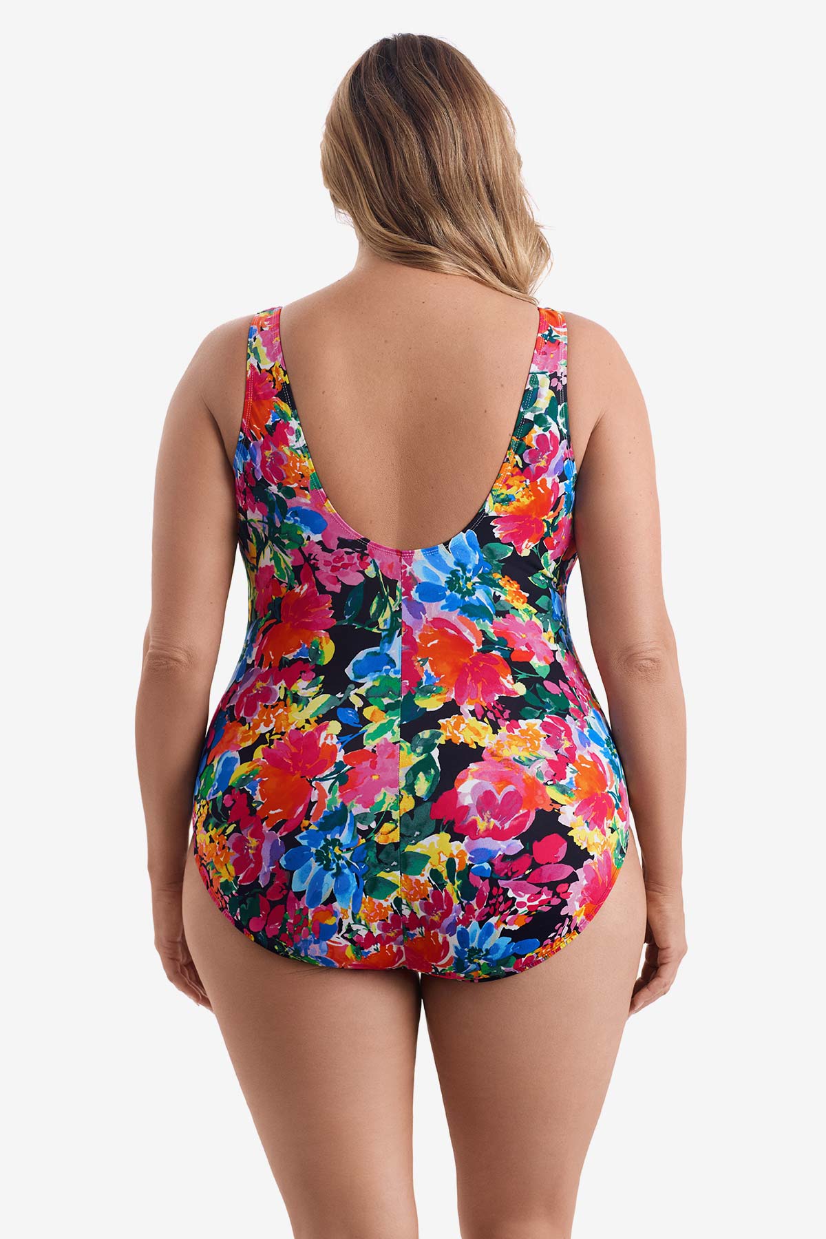 Longitude Plus Size Twist Draped Tank Long Torso One Piece