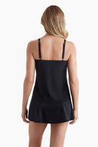 Woman faced away wearing a tankini top
