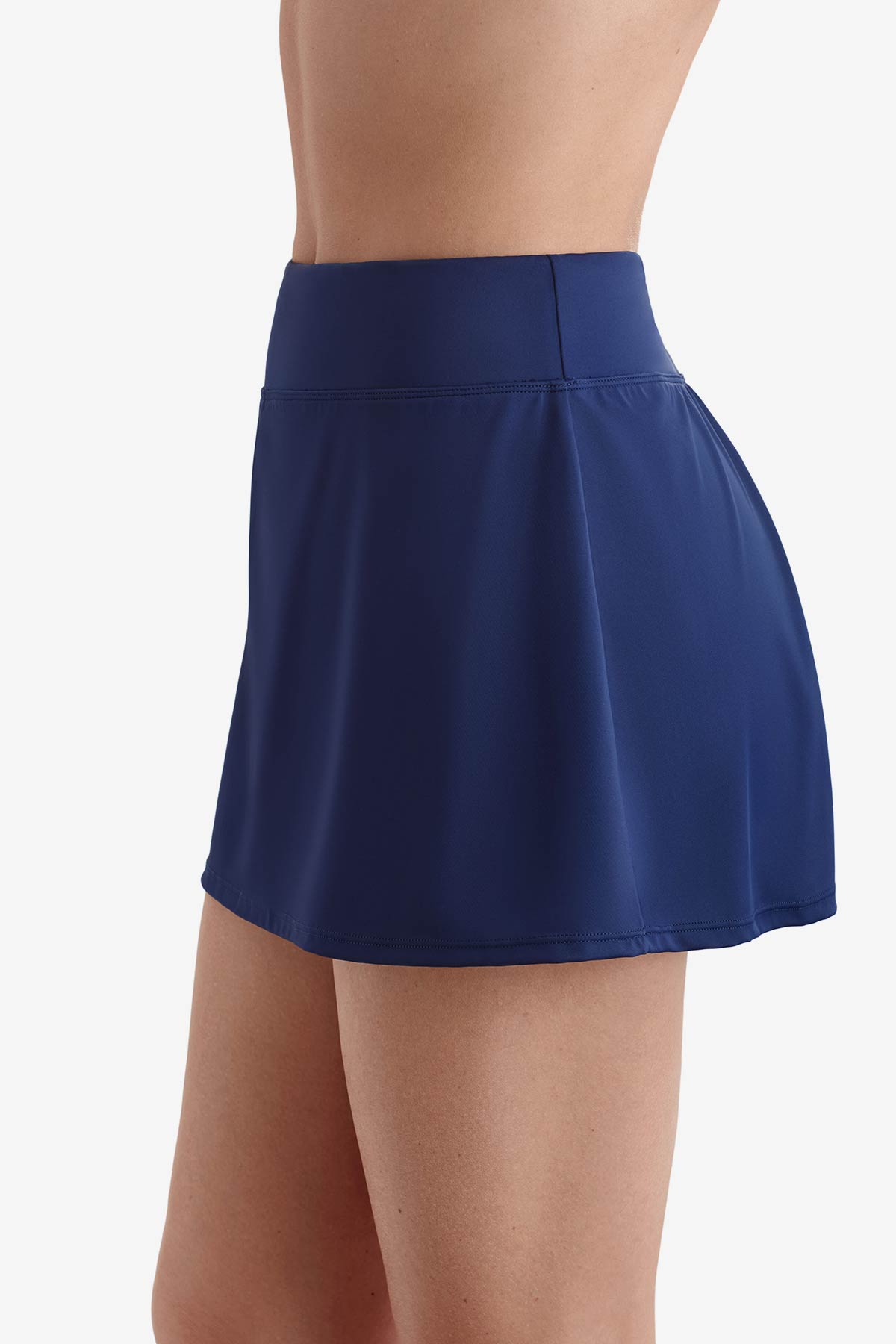 Shape Solver Side Zipper Pocket Skort Swim Bottom Divine Solid