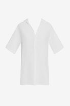 White short sleeve button up