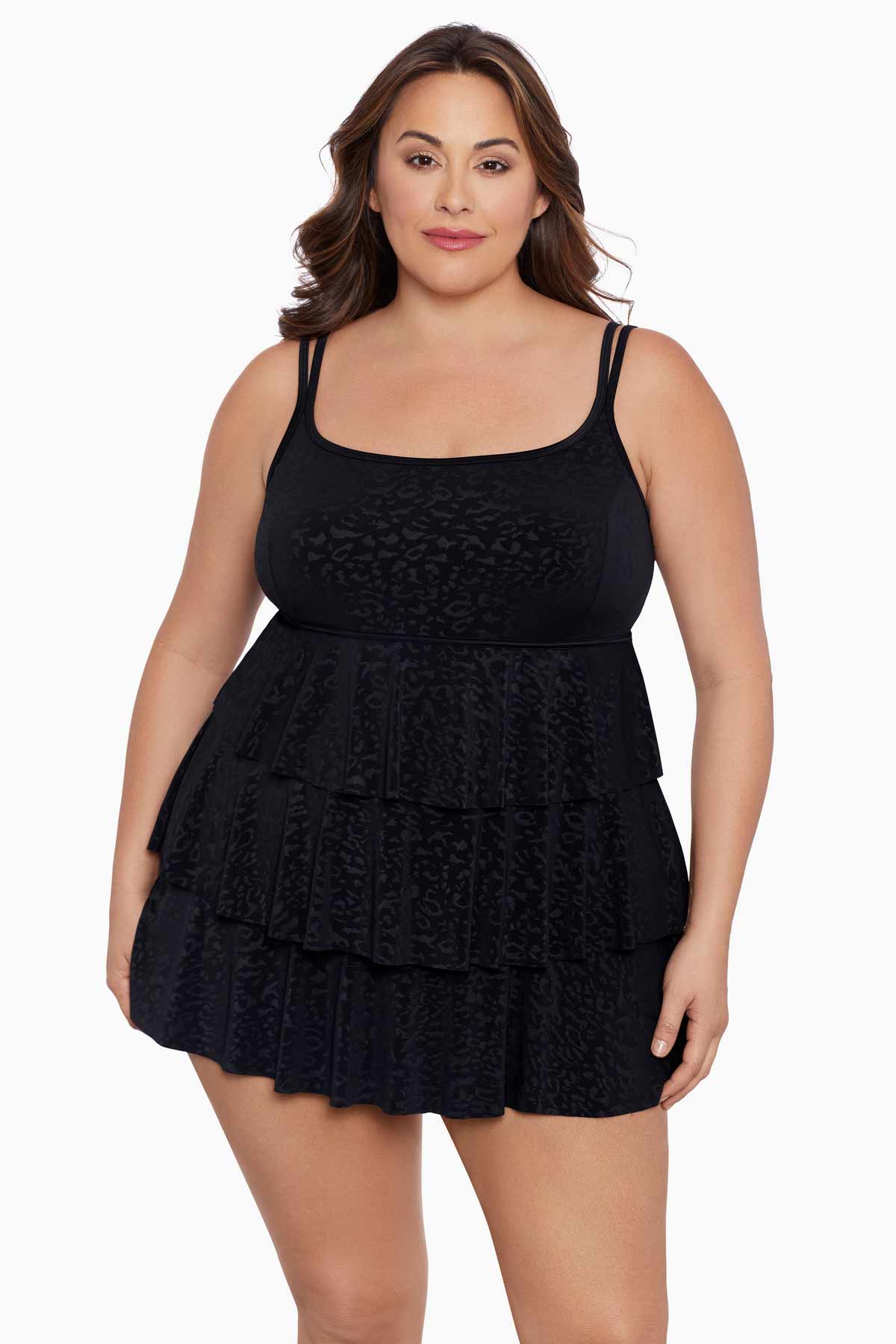 Longitude Triple Tier Swim Dress Boss Lady – Longitude Swim
