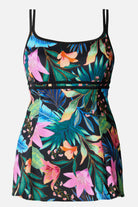 Multicolored floral printed swim dress