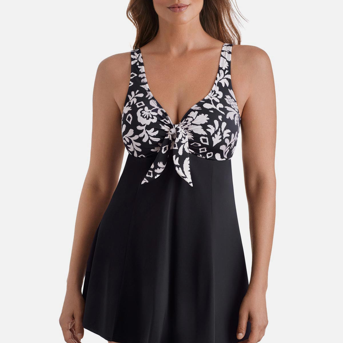 Shape Solver Bow Front Swim Dress Palm Royale – Longitude Swim