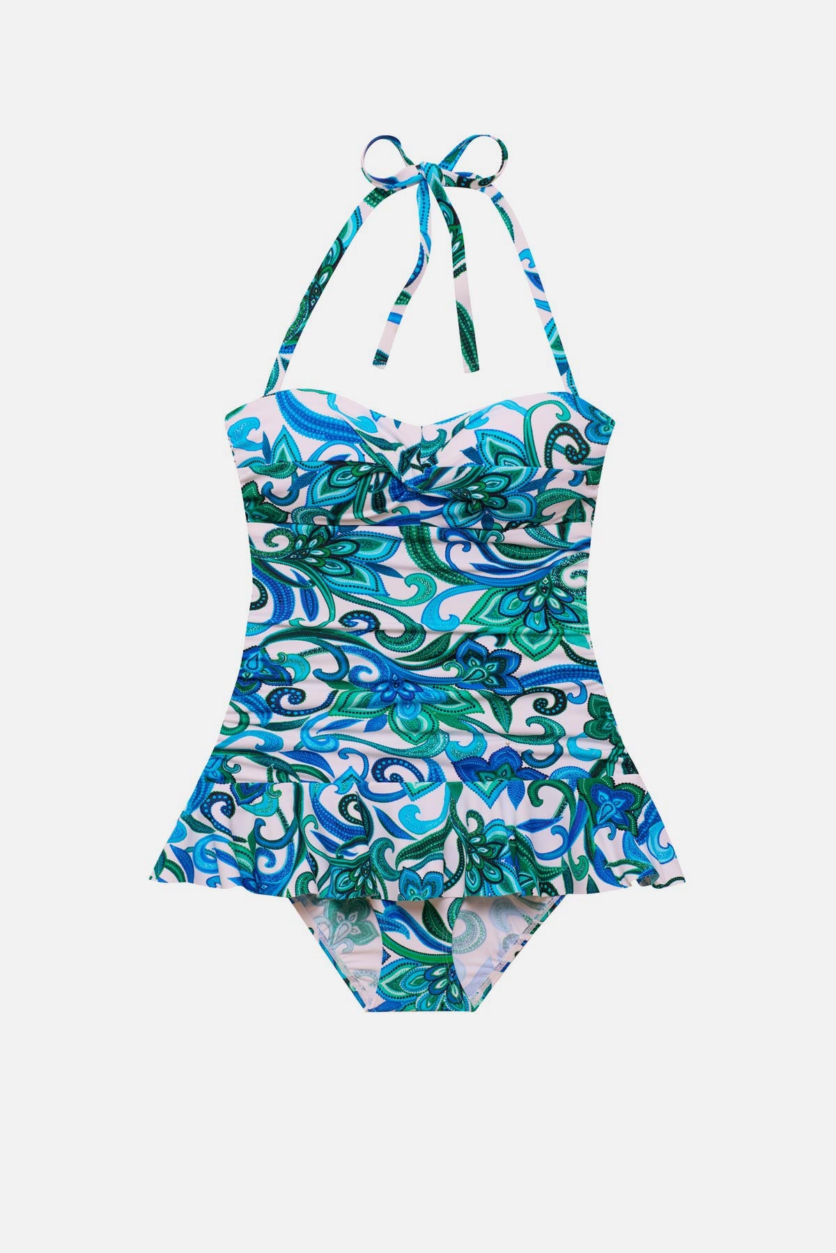 Shape Solver Summer Skirted One Piece Imperial Paisley – Longitude