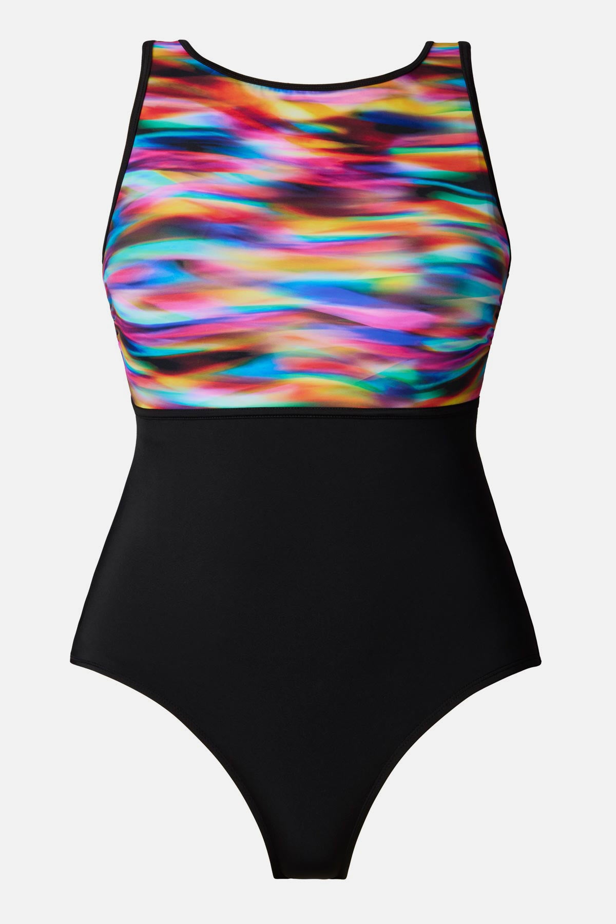 Rainbow tie dye one-piece swimsuit