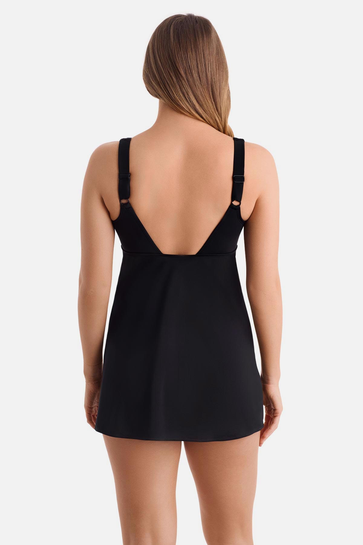 swim dress white ShapeSolverSport Women's Sport Swim Dress