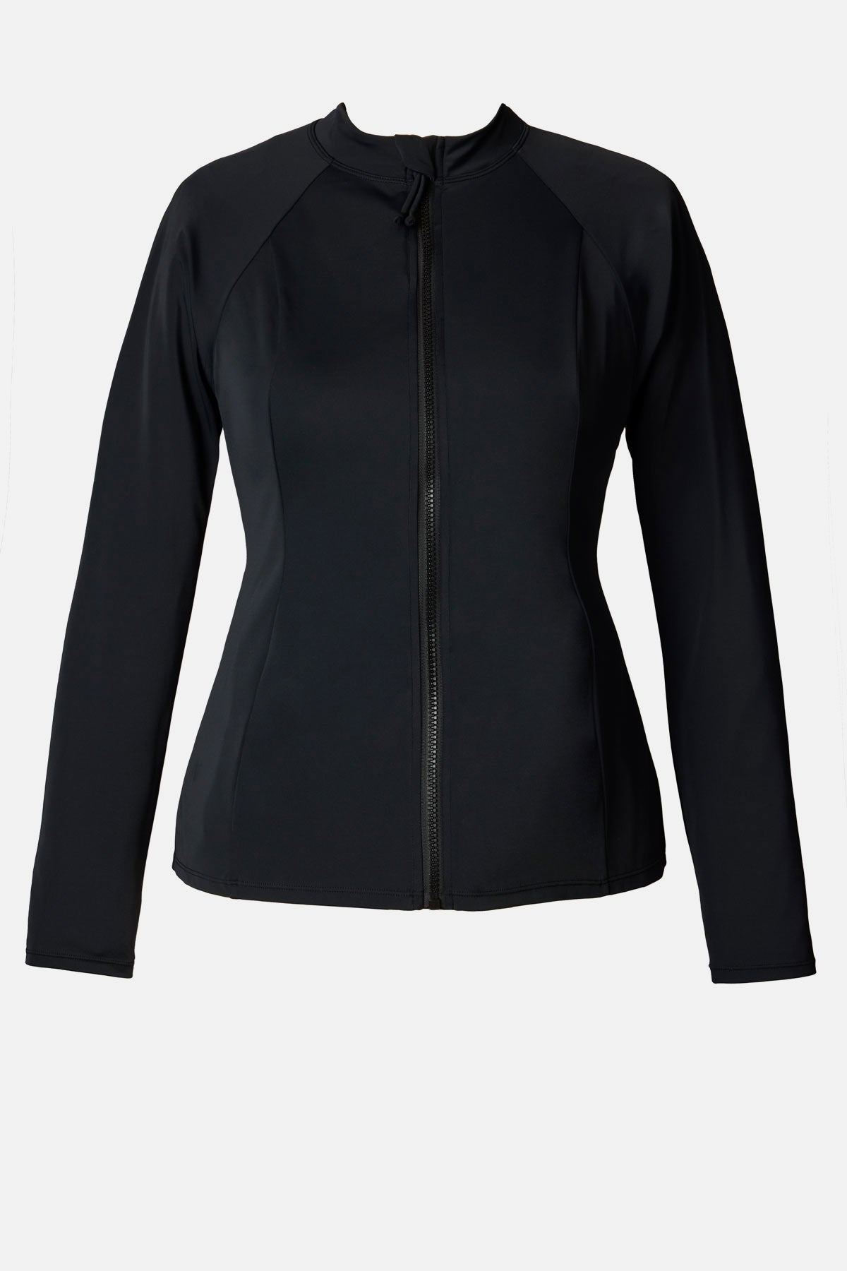 Shape Solver Sport Long Sleeve Mock Neck Sunshirt Black